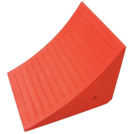 Zoro Select Wheel Chock, 14 1/2 In W, 14 1/4 In H, Orng 1GUL6