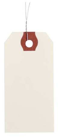 ZORO SELECT 2-1/8" x 4-1/4" White Paper Wire Tag, Pk1000 1GYV6