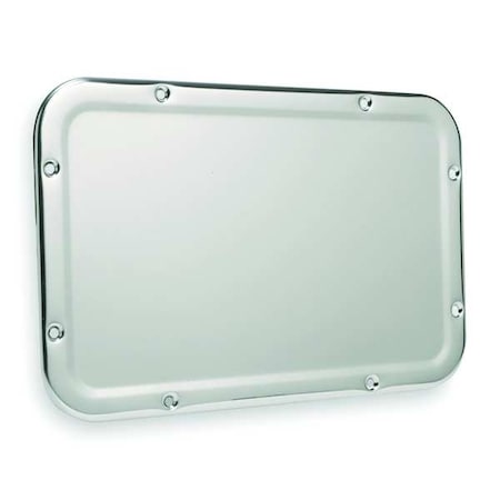 Bradley 17 1/4 in "H x 11 1/4 in "W, Front Mount, Security Framed Wall Mirror, Stainless steel SA05-000000