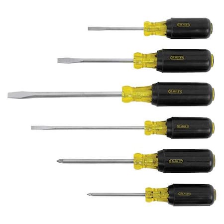 Stanley Vinyl Grip Screwdriver Set, 6-Piece 66-565