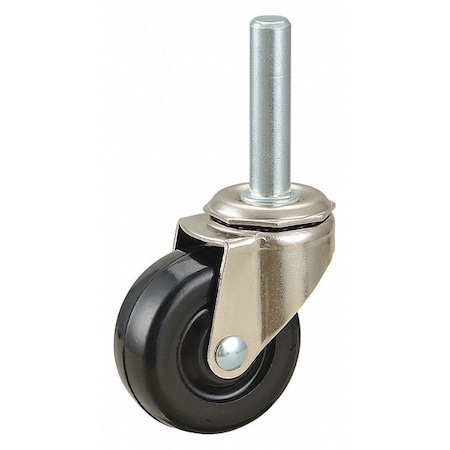Zoro Select Swivel Stem Caster, Rubber, 2 in., 75 lb. 31107