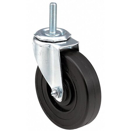 Zoro Select Swivel Stem Caster, Rubber, 4 in., 165 lb. 2F9904004000105R