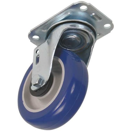 Zoro Select Swivel Plat Castr, Polyurthan, 5 in, 220 lb 1G198