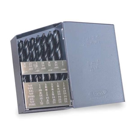 Chicago-Latrobe 29PC 135 Degree Heavy-Duty Jobber Length Drill Set Chicago-Latrobe 150ASP Steam Oxide HSS 1/16-1/2x1/64 45640