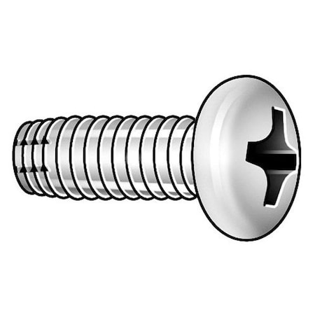 Zoro Select Thread Cutting Screw, #10 x 5/8 in, Zinc Plated Steel Pan Head Phillips Drive, 100 PK PPTCIF-1000620-100BX