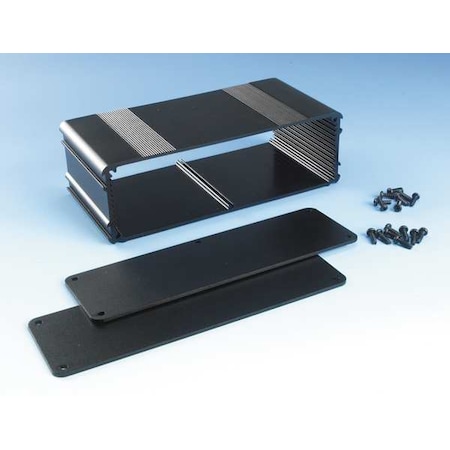 Box Enclosures Screws Electrical Enclosures, 3.16 in H, 2.11 in D, 6.69 in W, 4, Aluminum B4-080BK