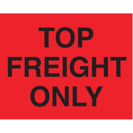 Tapecase Shipping Labels 8"x10", Top Freight Only, Red, Pk50 16V038