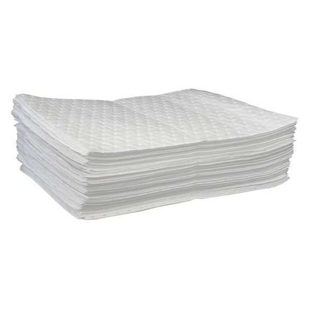 Oil-Dri Sorbent Pad, 13 gal, 15 in x 19 in, Oil, White, 100 PK L90856