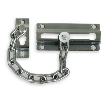 Zoro Select Chain Door Guard, Slide Bar, Satin Chrome 1HEX7