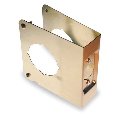 Zoro Select Protector Plate, Brass, Backset 2 3/8 In 1HEZ4