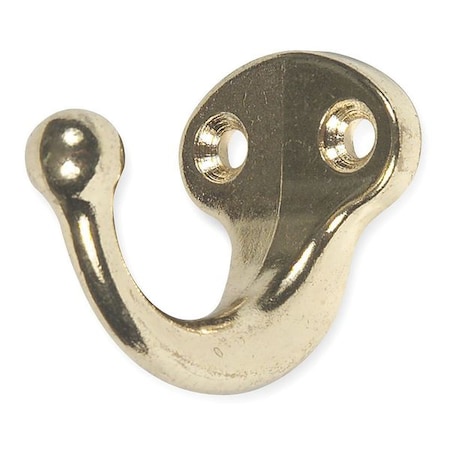 Zoro Select Coat and Garment Hook, Brass 1HGL7