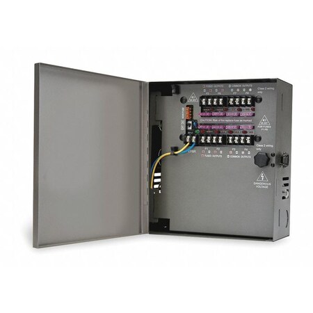 Alarm Lock AC Power Supply, 8 Camera, Steel ALP-CC24AC8UL