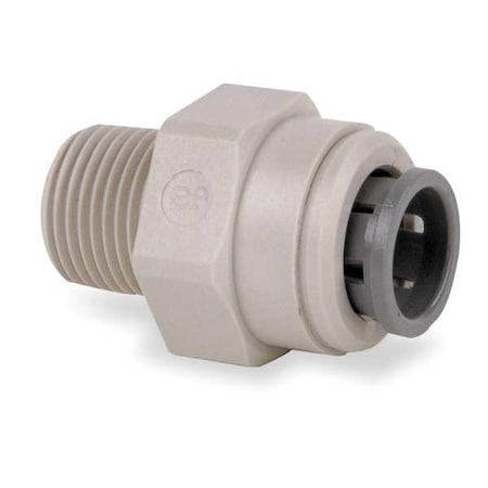 JOHN GUEST Male Adapter, 1/2 in Tube Size, Acetal, Gray, 10 PK PI-011624-S