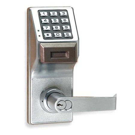Locdown Electronic Lock, Brushed Chrome, 12 Button PDL3000IC US26D