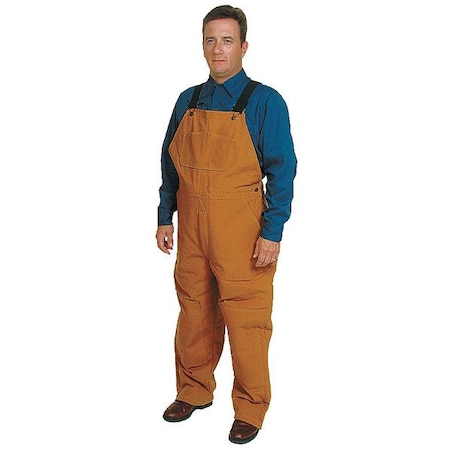 Condor Bib Overalls, Nylon, 31 in Inseam, Brown, 3XL 1FBC2