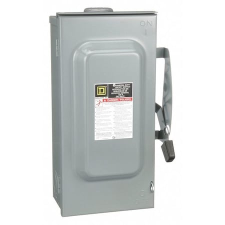 Square D Fusible, Safety Switch, General Duty, 240 V, 3PST, NEMA 3R D323NRB