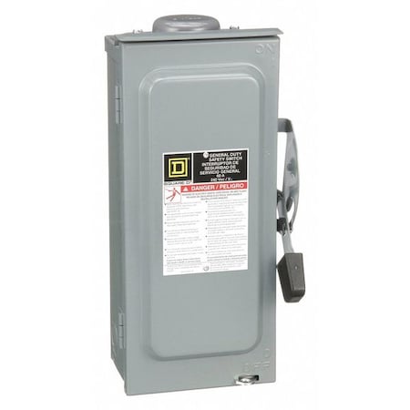 Square D Fusible, Safety Switch, General Duty, 240 V, 3PST, NEMA 3R D322NRB
