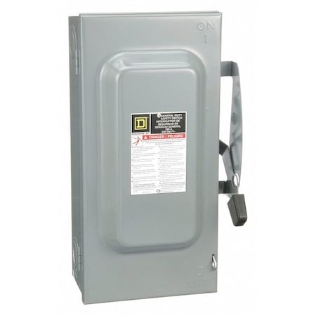 Square D Fusible, Safety Switch, General Duty, 240 V, 3PST, NEMA 1 D323N