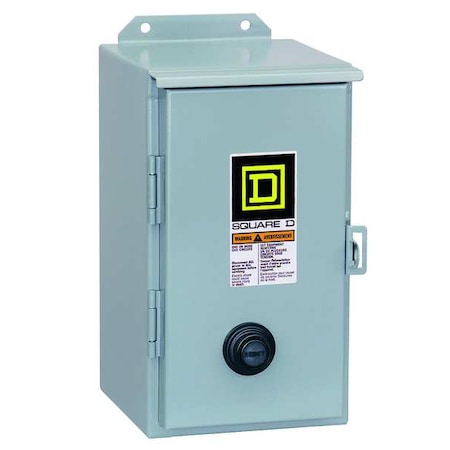 SQUARE D Nonreversing Magnetic Motor Starter, 12, 3R NEMA Rating, 120V AC, 3 Poles, No Auxiliary Contacts 8536SBA2V02S