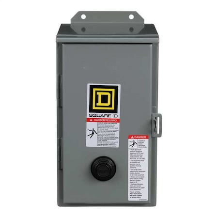 Square D Magnetic Motor Starter, Non-Reversing, No Auxiliary Contacts, 120V AC, 3 P, Screw Clamp 8536SCA3V02S