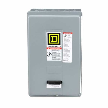 SQUARE D Nonreversing NEMA Magnetic Motor Starter, 1 NEMA Rating, 208V AC, 3 Poles, 1NO 8536SDG1V08H30