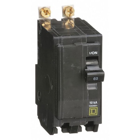 Square D Miniature Circuit Breaker, QO Series, 60A, 2 Pole, 120/240V AC, 10kA at 120/240V AC QOB260