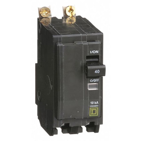 Square D Miniature Circuit Breaker, QO Series, 40A, 2 Pole, 120/240V AC, 10kA at 120/240V AC QOB240