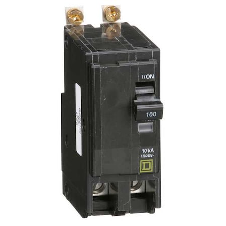 Square D Miniature Circuit Breaker, QO Series, 100A, 2 Pole, 120/240V AC, 10kA at 120/240V AC QOB2100