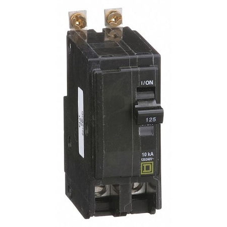 Square D Miniature Circuit Breaker, QO Series, 125A, 2 Pole, 120/240V AC, 10kA at 120/240V AC QOB2125