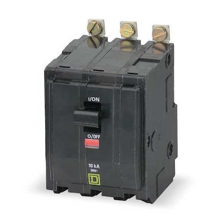 Square D Miniature Circuit Breaker, QO Series, 60A, 3 Pole, 240V AC, 10kA at 240V AC QOB300