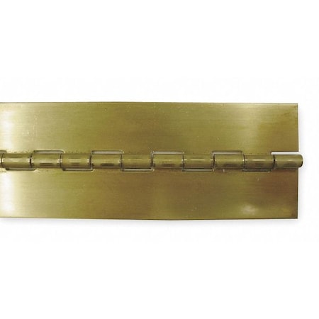 Zoro Select Continuous Hinge, Brass, 72 in Leaf Ht, 5/8 in Leaf W Brass 1CBR1