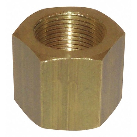 Zoro Select Panel Nut, 15/32-32, Hex, Brass, Plain, PK2 Z0211