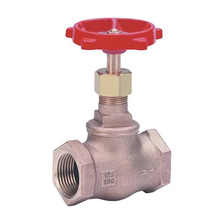 Milwaukee Valve Globe Valve, Class 125, 1-1/2 In., FNPT 502 1 1/2