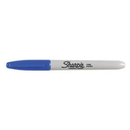 Sharpie Permanent Marker, Blue, Fine Tip, Capped, 12 PK 30003B