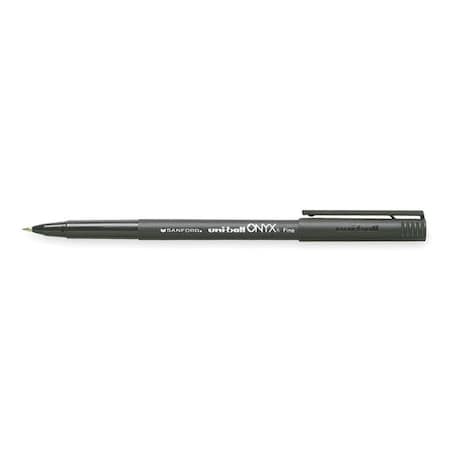 Uni-Ball Rollerball Pen, Stick, 0.7 mm, Black PK12 60143