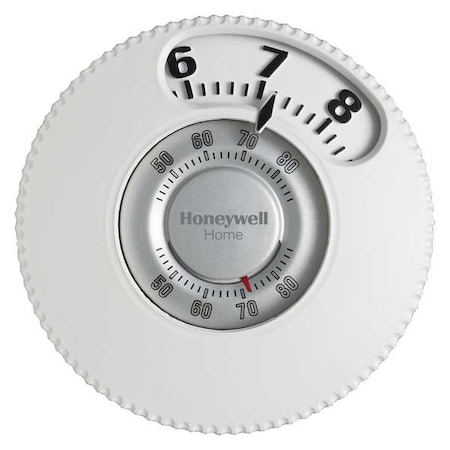 Honeywell Home Manual Thermostat, 1 H, 1 C, Battery Assisted Power Stealing, 20/30VAC T87N1026