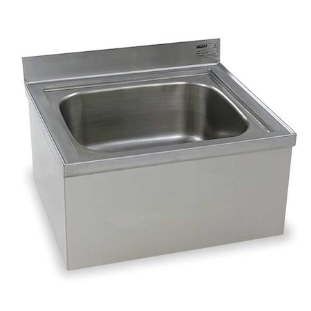 Eagle Group Mop Sink 20 in x 16 in, 1, Floor Mount, 304 Stainless Steel F1916