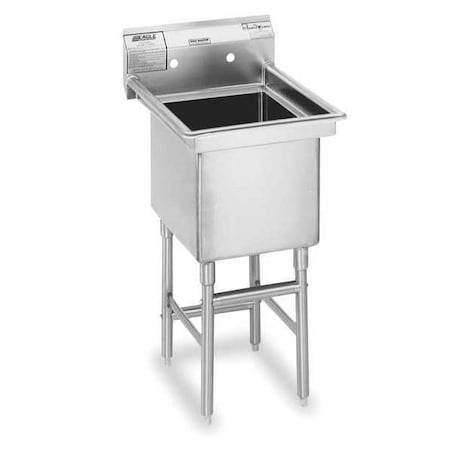 Eagle Group Kitchen Sink 18 in x 20 in, 1, 3, Floor Mount, 304 Stainless steel FN2018-1-14/3