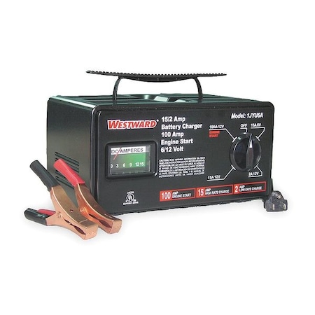 Westward Battery Charger, Automatic Boosting, Charging For Battery Voltage: 6, 12 1JYU6