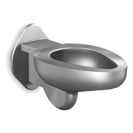 Acorn Controls Prison Toilet, 1.6 gpf gpf, Not Applicable, Wall Mount, Stainless Steel 1675-W-1