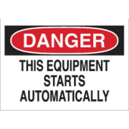 Brady Safety Label, 3-1/2 In. H, 5 In. W, 87792 87792