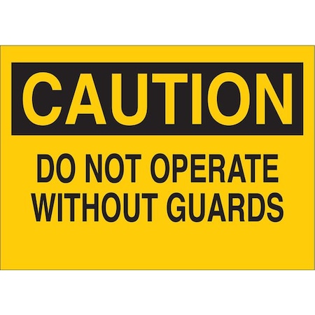 Brady Safety Label, 3-1/2 In. H, 5 In. W, 87791 87791