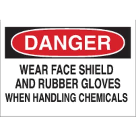 Brady Danger Sign, 10X14", R and BK/Wht, AL, 42800 42800