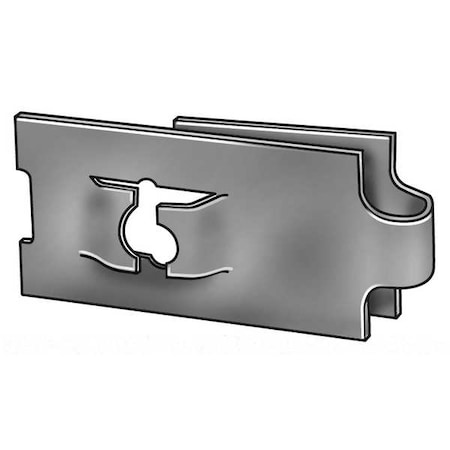 Zoro Select Spring Nut, #8, J Shape, Steel, Not Graded, Phosphate Finish, 50 PK 1LAZ5