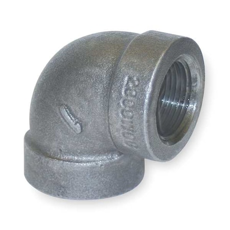 Zoro Select 1-1/2" FNPT Galvanized 90 Degree Elbow 1LBH2