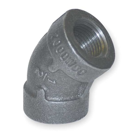 Zoro Select 1-1/2" FNPT Galvanized 45 Degree Elbow 1LBK3
