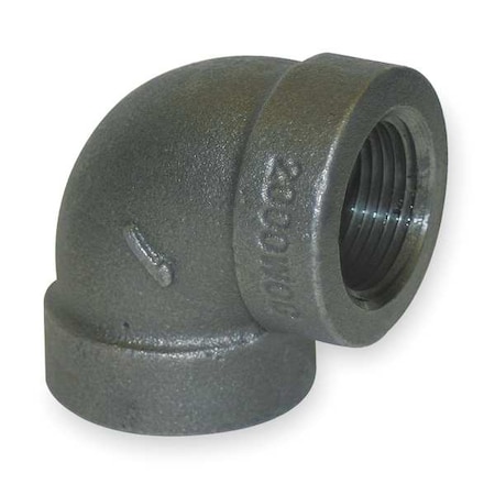 Zoro Select 90 Degree Elbow 90 Degree Elbow, 2" Pipe, FNPT, Malleable Iron, Class 300 1LBU8
