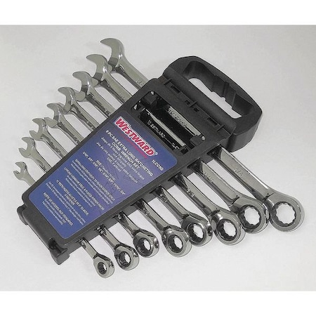 Westward Ratcheting Wrench Set, Pieces 8 1LCC9