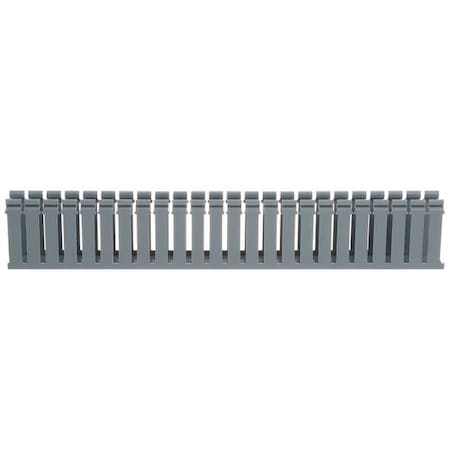 Panduit Wire Duct, Wide Slot, Gray, L 6 Ft H2X4LG6