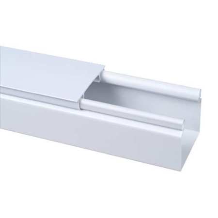 PANDUIT Wire Duct, Hinging Cover, White, L 6 Ft HS3X4WH6NM